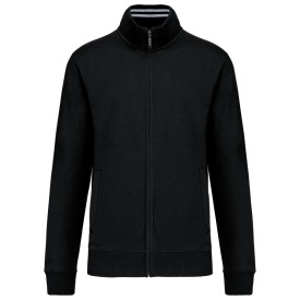 Men's full zip sweat jacket K546 Kleur BLACK