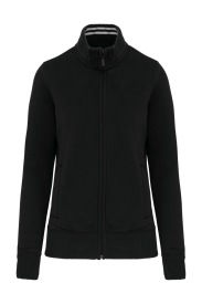 Ladies' full zip sweat jacket K457 Kleur BLACK