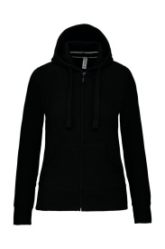 Full zip hooded sweatshirt K464 Kleur BLACK