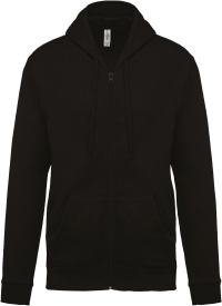 Full zip hooded sweatshirt K479 280 gr Kleur BLACK