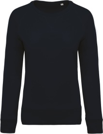 Organic cotton crew neck raglan sleeve sweatshirt K481 Kleur NAVY