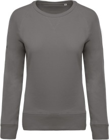 Organic cotton crew neck raglan sleeve sweatshirt K481 Kleur STORM GREY