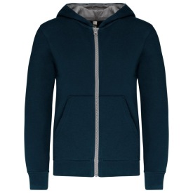 Kids’ full zip hooded sweatshirt K486 Kleur NAVY