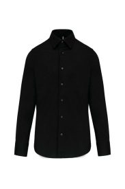 Men's long-sleeved cotton / elastane shirt K529 Kleur BLACK