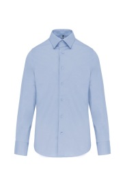Men's long-sleeved cotton / elastane shirt K529 Kleur LIGHT BLUE
