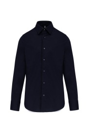 Men's long-sleeved cotton / elastane shirt K529 Kleur NAVY