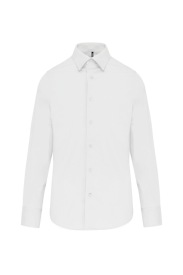 Men's long-sleeved cotton / elastane shirt K529 Kleur WHITE