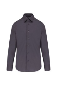 Men's long-sleeved cotton / elastane shirt K529 Kleur ZINC