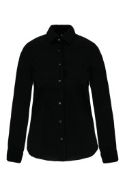 Ladies' long-sleeved stretch shirt K543 Kleur BLACK