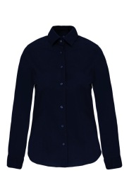 Ladies' long-sleeved stretch shirt K543 Kleur NAVY
