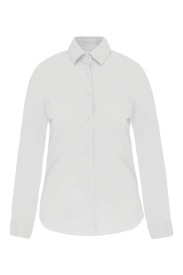 Ladies' long-sleeved stretch shirt K543 Kleur WHITE
