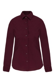 Ladies' long-sleeved stretch shirt K543 Kleur WINE