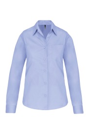 Ladies' long-sleeved cotton poplin shirt K542 Kleur BRIGHT SKY