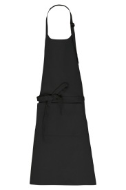 Voorbindschort Organic Cotton Apron with pocket K8007 Kleur BLACK