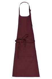 Voorbindschort Organic Cotton Apron with pocket K8007 Kleur DARK CHERRY