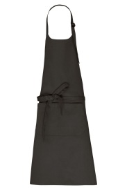 Voorbindschort Organic Cotton Apron with pocket K8007 Kleur DARK GREY