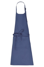 Voorbindschort Organic Cotton Apron with pocket K8007 Kleur DEEP BLUE