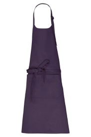 Voorbindschort Organic Cotton Apron with pocket K8007 Kleur DEEP PLUM
