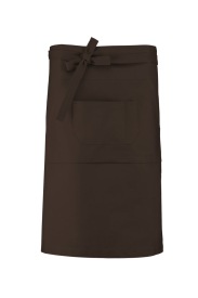 Voorbindschort Cotton long apron K887 Kleur CHOCOLATE