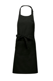 Voorbindschort Polyester cotton apron with pocket K890 Kleur BLACK