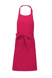Voorbindschort Polyester cotton apron with pocket K890 Kleur FUCHSIA