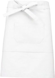 Polykatoen halflang schort Kleur WHITE