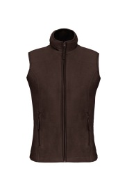 Bodywarmer Melodie > microfleece gilet K906 Kleur CHOCOLATE