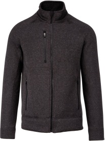 Full zip heather jacket K9106 Kleur DARK GREY MELANGE