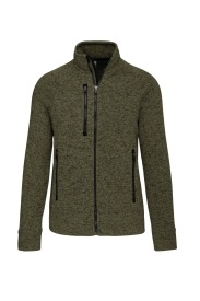 Damesjase Full zip heather K9107 Kleur DARK KHAKI MELANGE