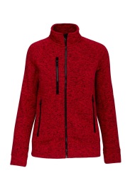 Damesjase Full zip heather K9107 Kleur RED MELANGE