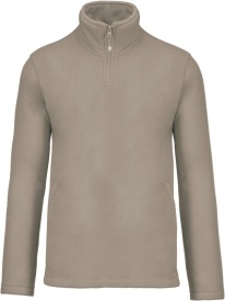 Enzo &gt; Zip neck fleece trui K912 Kleur BEIGE