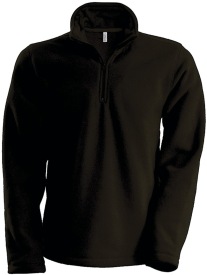 Enzo &gt; Zip neck fleece trui K912 Kleur DARK CHOCOLATE