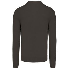 PULLOVER KARIBAN K965 GEBREID V-HALS Kleur DARK GREY
