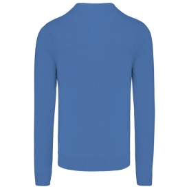 PULLOVER KARIBAN K965 GEBREID V-HALS Kleur light royal blue