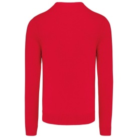 PULLOVER KARIBAN K965 GEBREID V-HALS Kleur RED