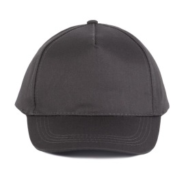 Cotton cap - 5 panels Kleur DARK GREY