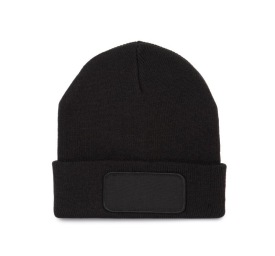 Muts met patch Kleur BLACK
