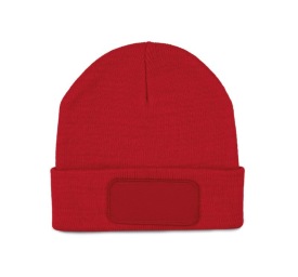 Muts met patch Kleur RED
