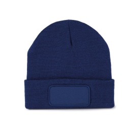 Muts met patch Kleur ROYAL BLUE