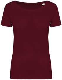 Dames T-shirt - 155 gr/m2 Kleur DARK CHERRY