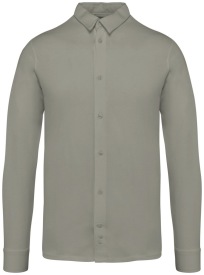 Jersey herenoverhemd Kleur ALMOND GREEN