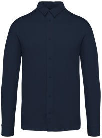 Jersey herenoverhemd Kleur NAVY BLUE