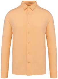Jersey herenoverhemd Kleur APRICOT
