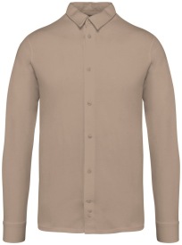 Jersey herenoverhemd Kleur SAND