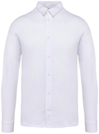 Jersey herenoverhemd Kleur WHITE