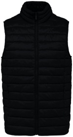 Lichte, gerecycleerde herenbodywarmer Kleur BLACK