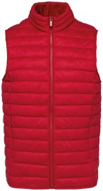 Lichte, gerecycleerde herenbodywarmer Kleur RED
