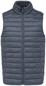 Lichte, gerecycleerde herenbodywarmer Kleur GREY