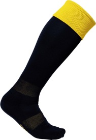 Tweekleurige sportsokken PA0300 Kleur BLACK / SPORTY YELLOW:#