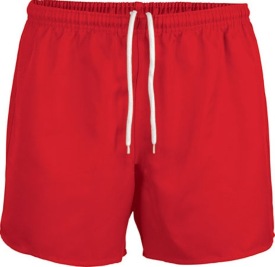 Kinder-rugbyshorts PA137 Kleur SPORTY RED:#